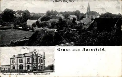 Ak Harsefeld in Niedersachsen, Teilansicht, Hotel