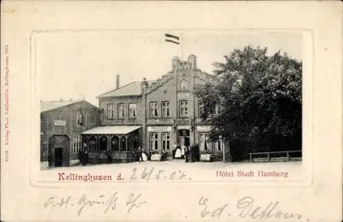 Präge Passepartout Ak Kellinghusen in Holstein, Hotel Stadt Hamburg