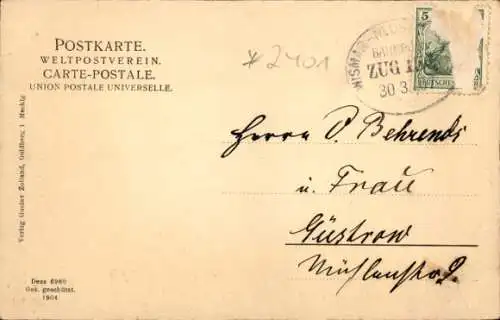 Ak Goldberg in Mecklenburg, Langestraße
