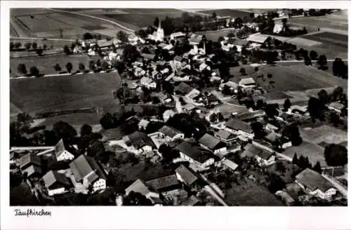 Ak Taufkirchen bei München, Fliegeraufnahme