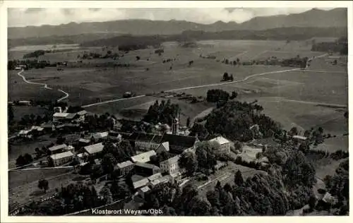 Ak Weyarn Oberbayern, Fliegeraufnahme, Kloster Weyarn