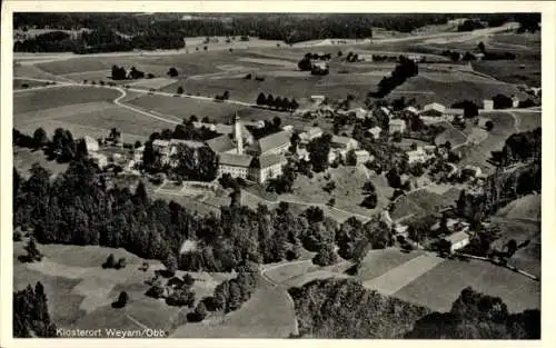 Ak Weyarn Oberbayern, Kloster, Fliegeraufnahme