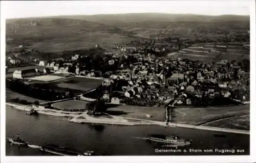 Ak Geisenheim am Rhein Hessen, Fliegeraufnahme