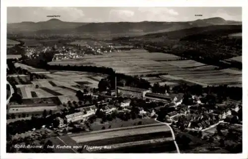 Ak Kuchen in Württemberg, Fliegeraufnahme, Süddeutsche Baumw. Industrie, Fabrik