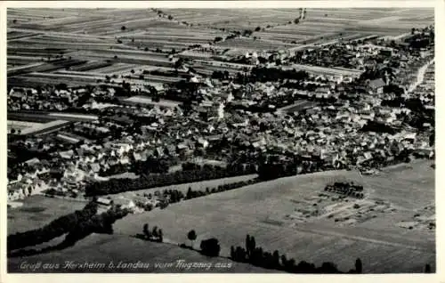 Ak Herxheim bei Landau in der Pfalz, Fliegeraufnahme