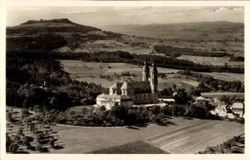 Ak Vierzehnheiligen Bad Staffelstein am Main Oberfranken, Basilika, Fliegeraufnahme