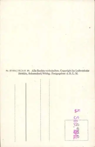 Ak Metzingen in Württemberg, Fliegeraufnahme