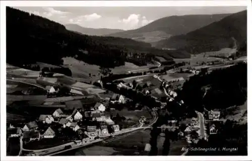 Ak Schönegründ Röt Baiersbronn im Schwarzwald, Fliegeraufnahme