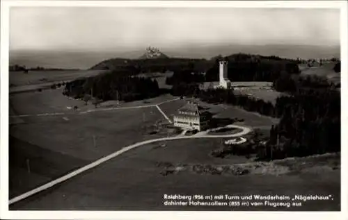 Ak Onstmettingen Albstadt in Württemberg, Hoher Raichberg, Nägelehaus, dahinter Hohenzollern