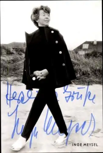 Ak Schauspielerin Inge Meysel, Portrait, Autogramm