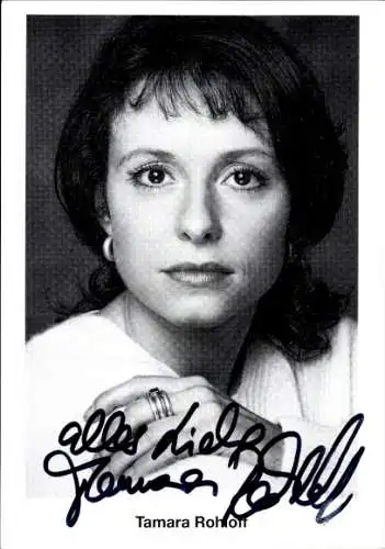 Ak Schauspielerin Tamara Rohloff, Portrait, Autogramm