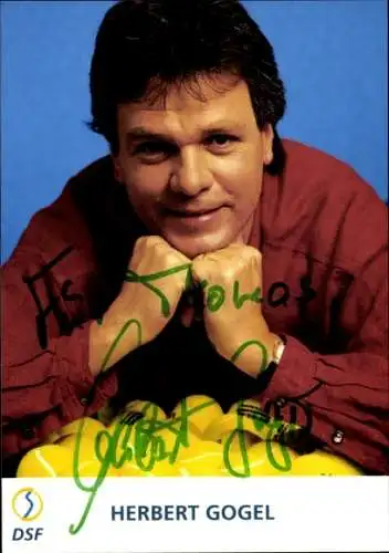 Ak Moderator Herbert Gogel, Portrait, Autogramm