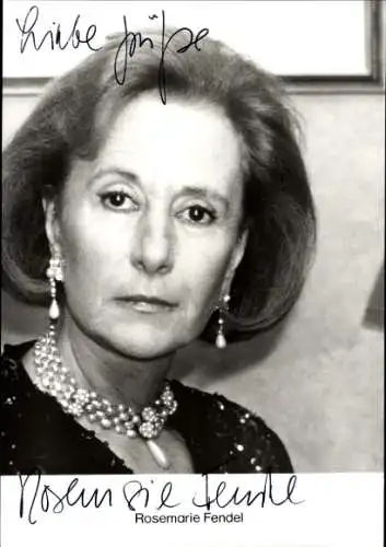 Ak Schauspielerin Rosemarie Fendel, Portrait, Autogramm