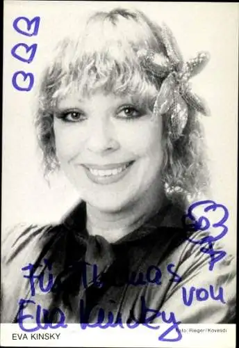 Ak Schauspielerin Eva Kinsky, Portrait, Autogramm