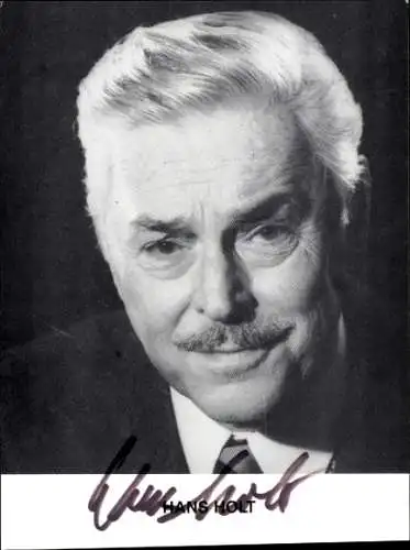 Ak Schauspieler Hans Holt, Portrait, Autogramm