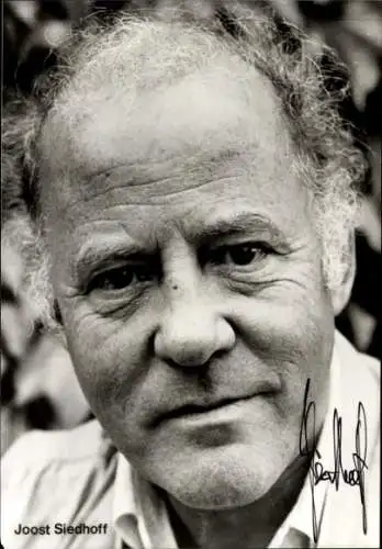 Ak Schauspieler Joost Siedhoff, Portrait, Autogramm