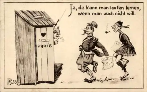 Ak Ja, da kann man laufen lernen, wenn man auch nicht will, Soldaten, 1. WK