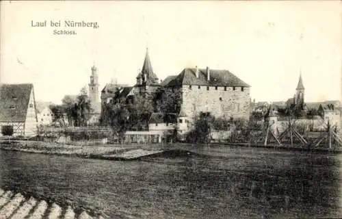 Ak Lauf an der Pegnitz in Mittelfranken Bayern, Schloss