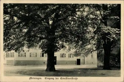 Ak Meiningen Thüringen, Eingang der Ernestinerstraße