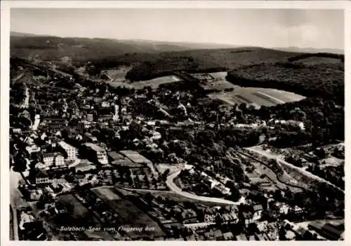 Postkarte Sulzbach im Saarland, Luftaufnahme