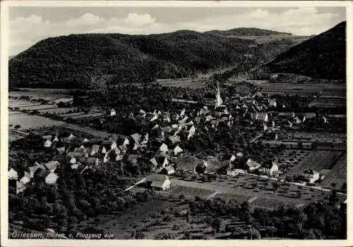 Ak Grießen im Klettgau Baden, Fliegeraufnahme