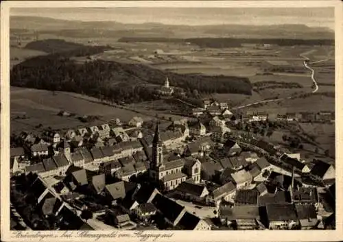 Ak Bräunlingen im Schwarzwald Baden, Luftaufnahme