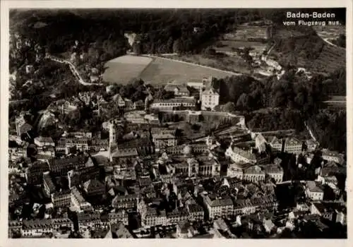 Ak Baden Baden am Schwarzwald, Fliegeraufnahme