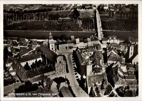 Ak Kitzingen in Mainfranken Bayern, Fliegeraufnahme