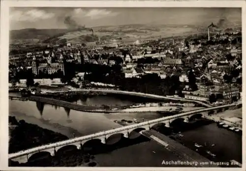 Ak Aschaffenburg in Unterfranken, Fliegeraufnahme