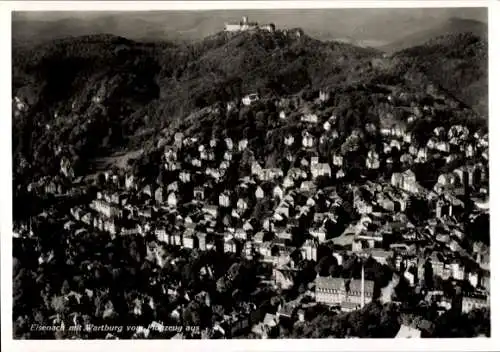 Ak Lutherstadt Eisenach in Thüringen, Wartburg, Fliegeraufnahme