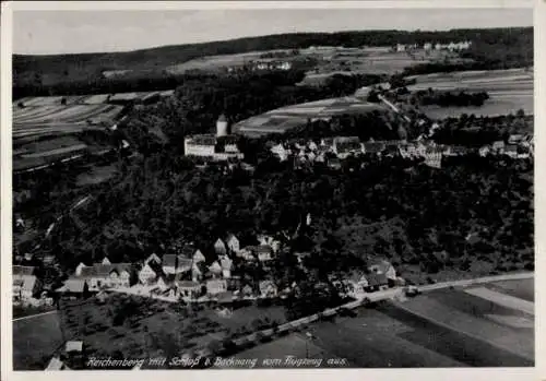 Ak Reichenberg Oppenweiler in Württemberg, Schloss Reichenberg, Fliegeraufnahme