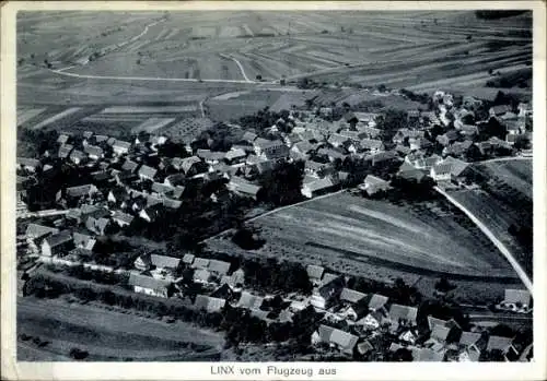 Ak Linx Rheinau in Baden, Fliegeraufnahme