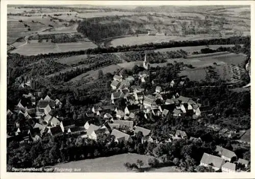 Ak Baumerlenbach Öhringen im Hohenlohekreis Württemberg, Luftaufnahme