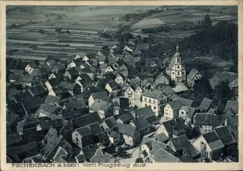 Ak Fechenbach am Main Collenberg Unterfranken, Fliegeraufnahme