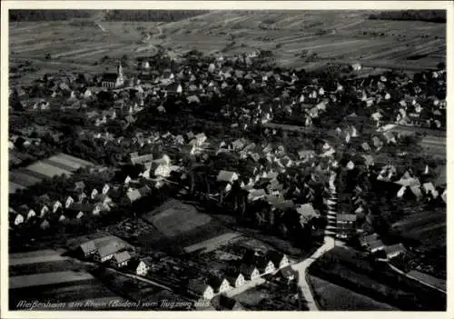 Ak Meißenheim am Rhein Baden, Fliegeraufnahme