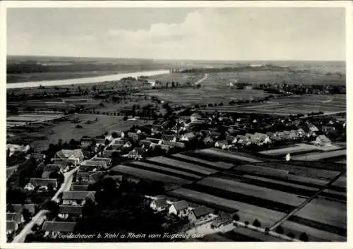 Ak Goldscheuer Kehl am Rhein, Fliegeraufnahme