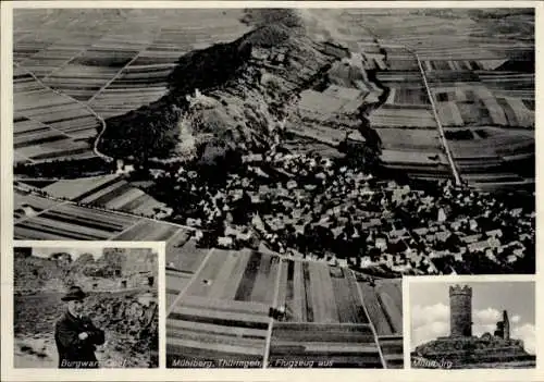 Ak Mühlberg Drei Gleichen Thüringen, Burg Mühlburg, Burgwart Richard Opel