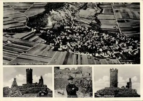 Ak Mühlberg Drei Gleichen Thüringen, Burg Mühlburg, Burgwart Richard Opel