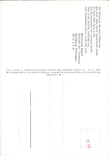 Ak Mühlberg Drei Gleichen Thüringen, Burg Mühlburg, Burgwart Richard Opel