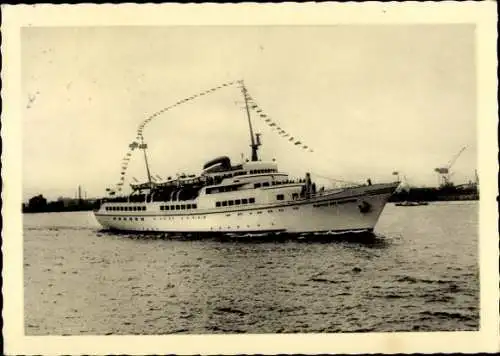 Ak Diesel Elektro Schiff Wappen von Hamburg auf der Fahrt nach Helgoland