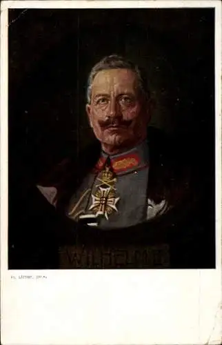 Künstler Ak Ulmer, Kaiser Wilhelm II., Portrait