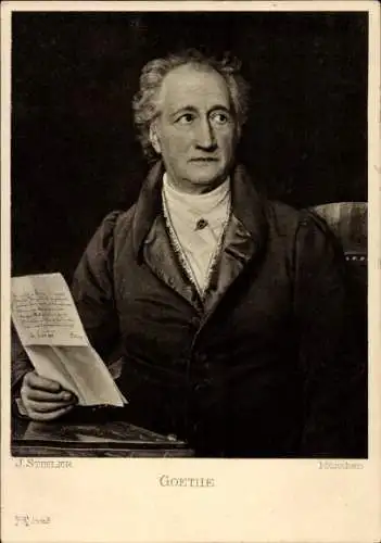 Künstler Ak Stieler, J., Dichter und Schriftsteller Johann Wolfgang von Goethe, Portrait