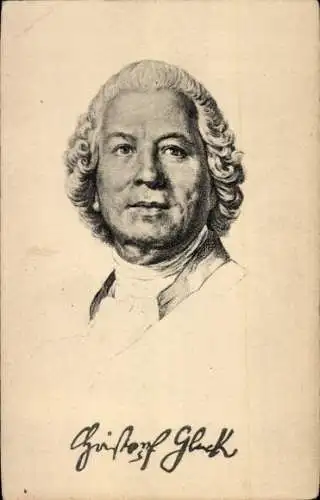 Ak Komponist Christoph Willibald Gluck, Portrait