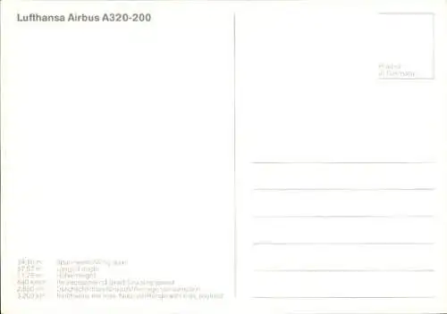 Ak Deutsches Passagierflugzeug, Lufthansa, D AIBP, Airbus A320-200