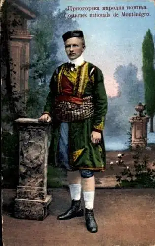 Ak Montenegro, Mann in Nationaltracht