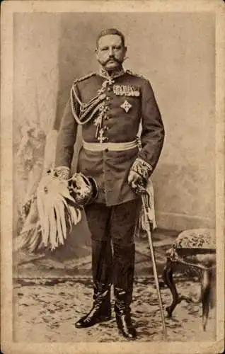 Ak Generalfeldmarschall Paul von Hindenburg,Portrait als Generalmajor und Chef VIII Armee Korps 1897