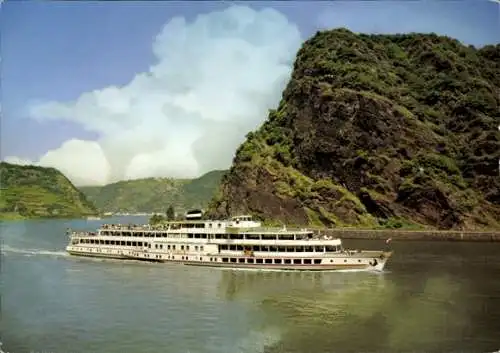 Ak Salondampfer MS Loreley auf dem Rhein