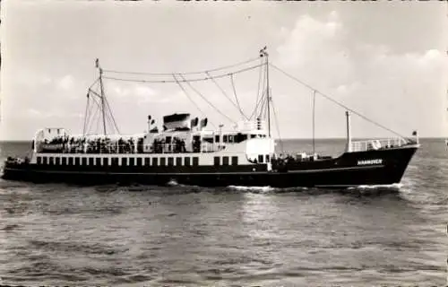 Ak Insel Borkum Ostfriesland, MS Hannover, Fährschiff