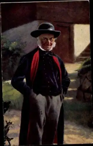 Ak Schwarzwald, Der Dorfschulze, Portrait