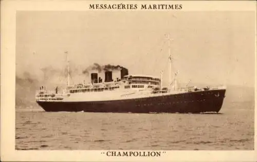 Ak Der Dampfer Champollion, Messageries Maritimes